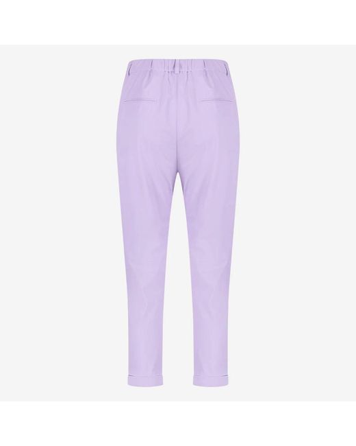 Jane Lushka Purple Chino style cropped pants | lila