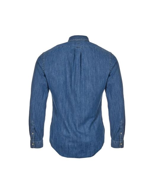 Ralph Lauren Blue Denim Shirts for men