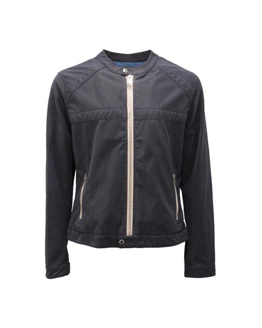 Freedomday Jassen ,Blauw ,Blauw Marine Glanzende Jas in het Black voor heren