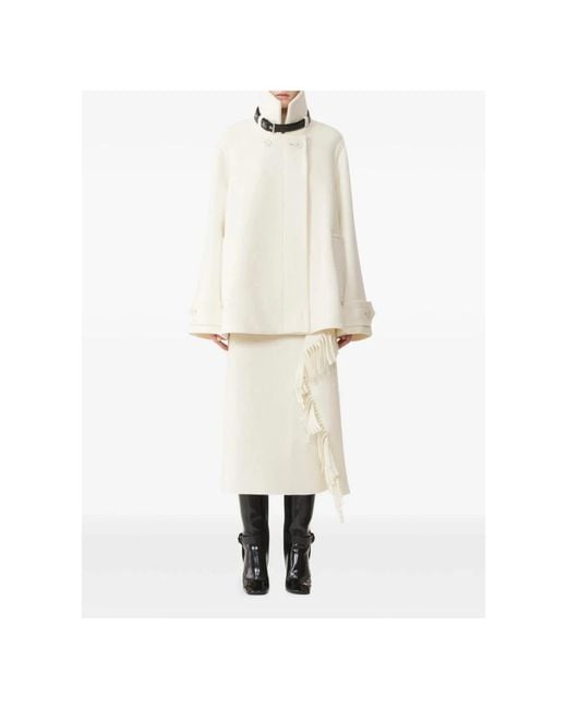 Belted Coats Lanvin de color White