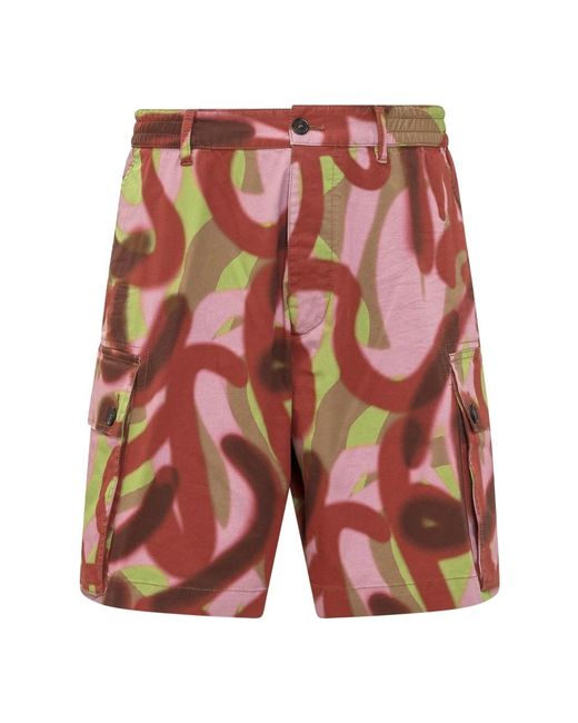 DSquared² Red Casual Shorts for men