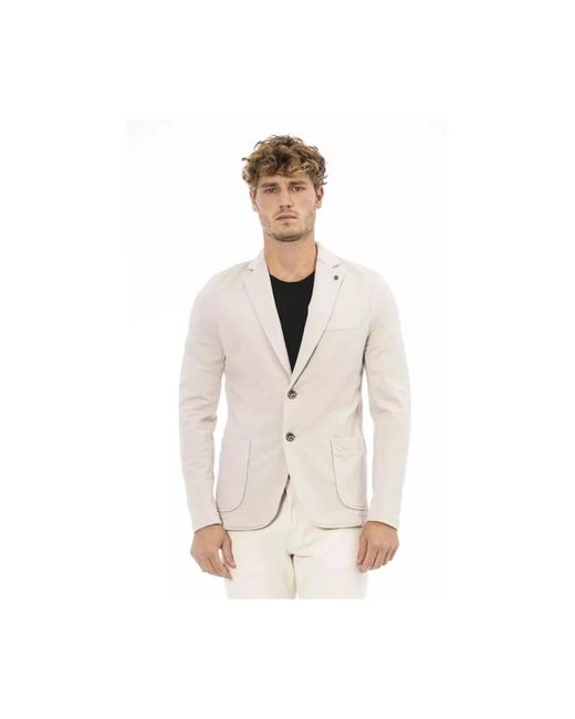 DISTRETTO12 Natural Blazers for men