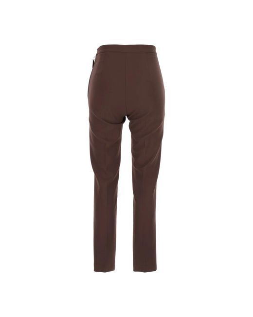 Elisabetta Franchi Slim-Fit Trousers in het Brown