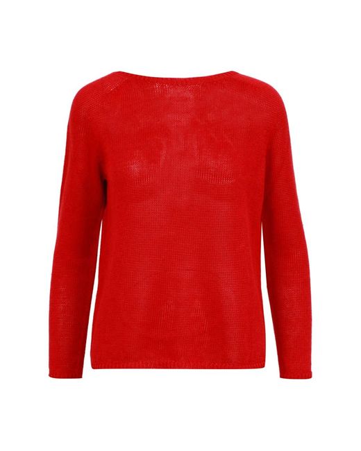 Max Mara Round-Neck Knitwear in het Red