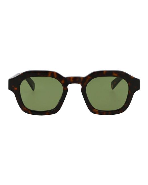Retrosuperfuture Green Stylische saluto sonnenbrille für den sommer