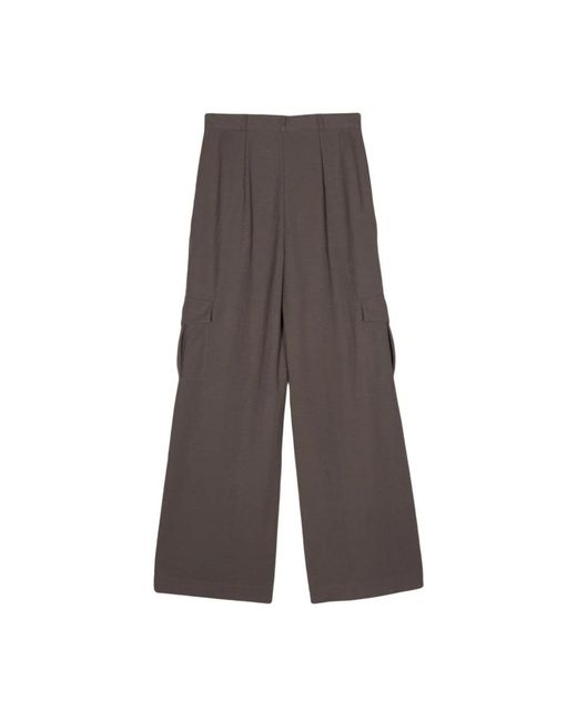 Harris Wharf London Gray Wide Trousers