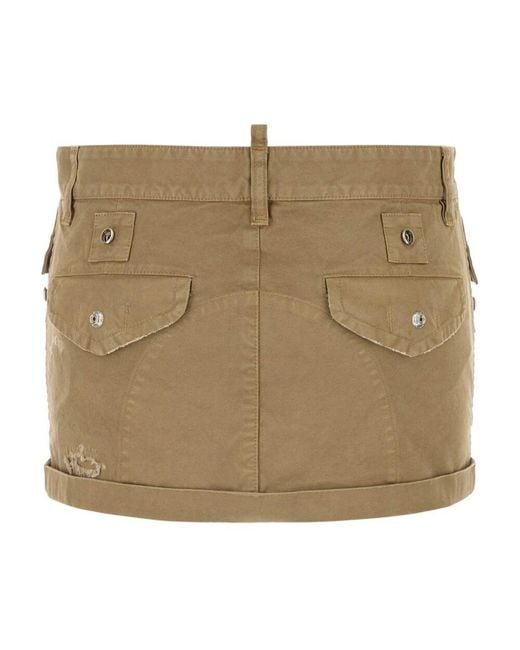 DSquared² Natural Khaki canvas mini rock