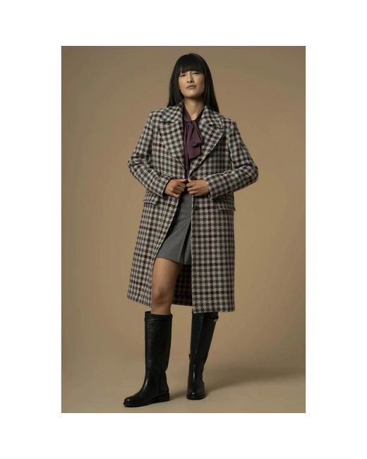 Single-Breasted Coats Kocca de color Gray