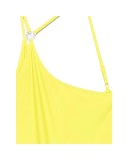 Coperni One Shoulder Badpak in het Yellow