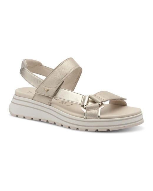 Tamaris Metallic Flat Sandals