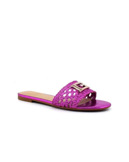Guess Purple Tassi Logo Slipper