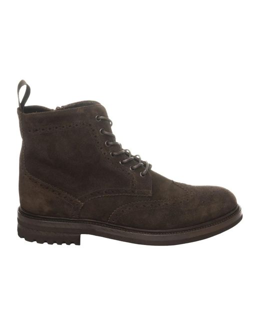 JEROLD WILTON Brown Lace-Up Boots for men