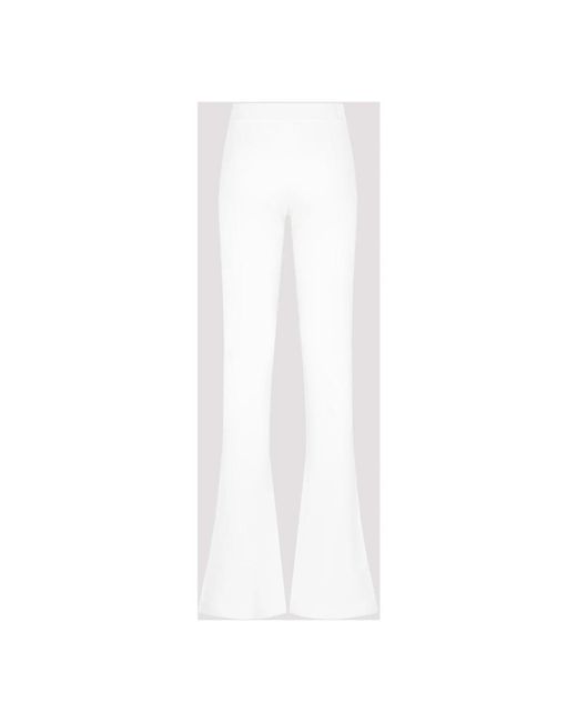 Tom Ford High Waist Flared Cashmere Broeken in het White