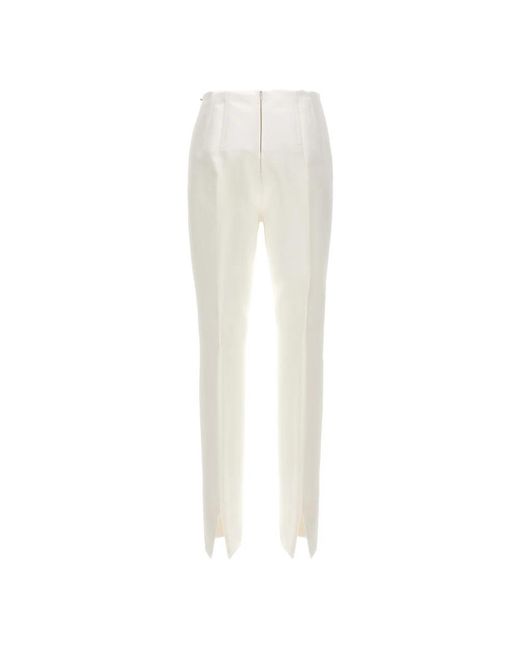 Sportmax White Slim-Fit Trousers