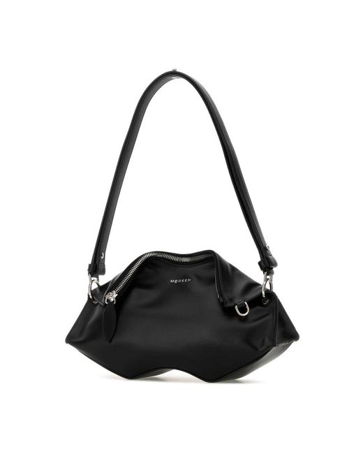 McQueen Black Shoulder Bags