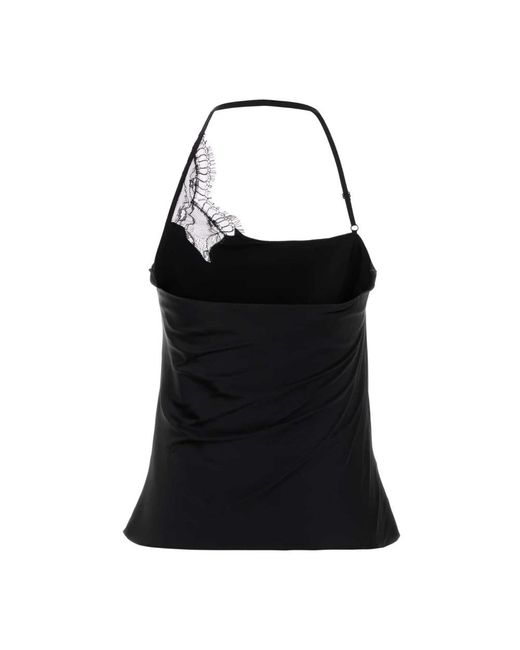 Courreges Black Sleeveless Tops