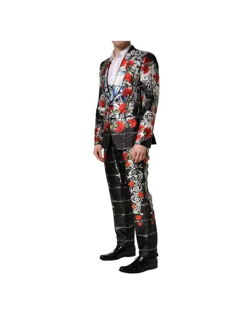Dolce & Gabbana Black Single Breasted Suits for men