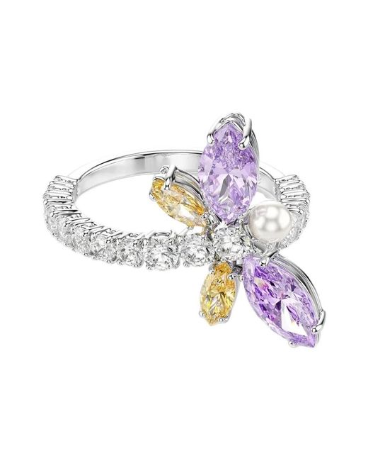 Swarovski Libellenring in het Blue