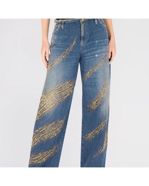 Roberto Cavalli Blue Straight Jeans