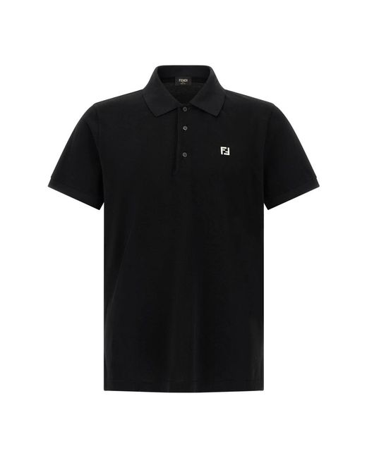 Fendi Black Polo Shirts for men