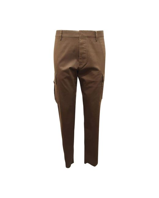 DSquared² Brown Straight Trousers for men