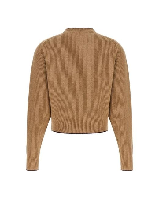 Chloé Natural Round-Neck Knitwear