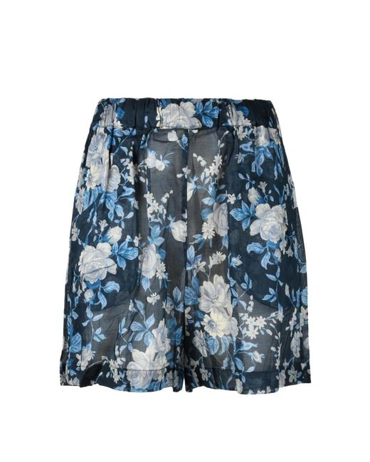 Semicouture Blue Short Shorts