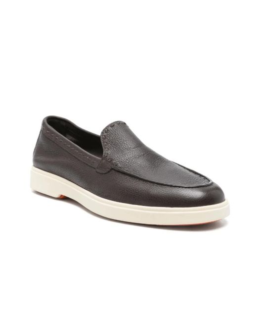 Santoni Gray Loafers