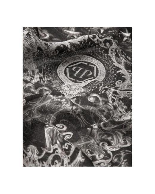Philipp Plein Black Scarves