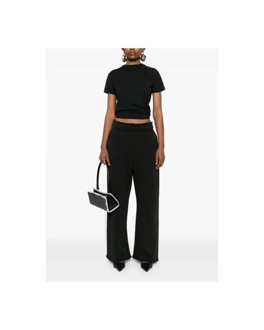 Entire studios Wide Trousers in het Black