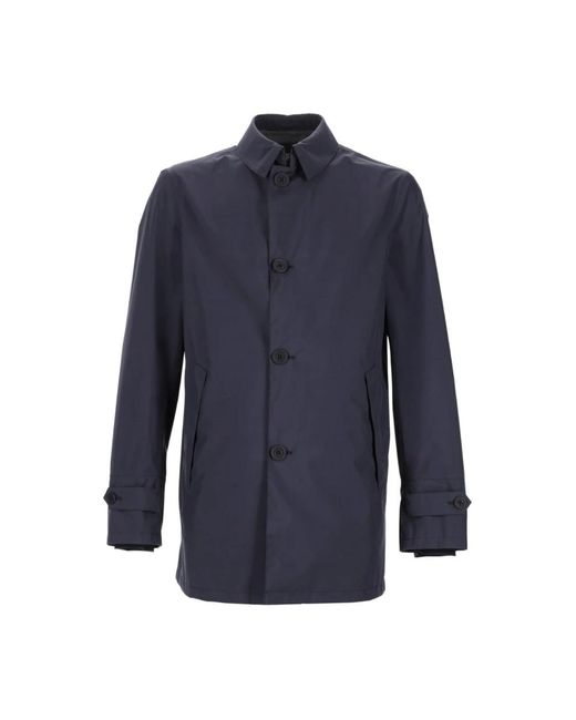 Herno Blue Single-Breasted Coats for men
