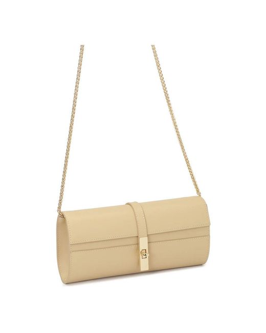 Kazar Natural Elegante Clutch-Tasche Mit Monogrammiertem Verschluss