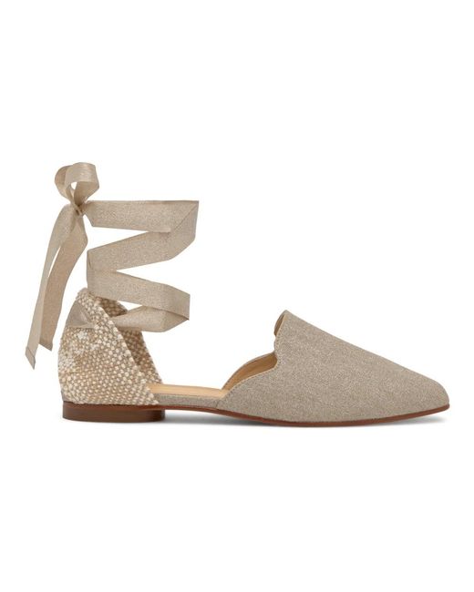 Castaner Brown Flache leinen metallic espadrille