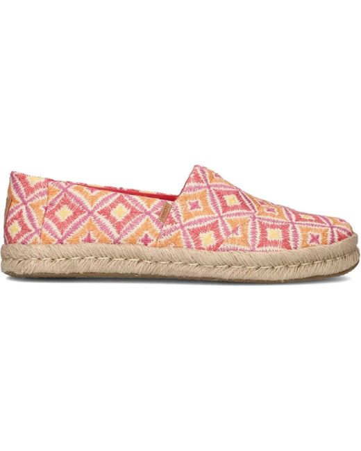 TOMS Pink R Print Espadrilles
