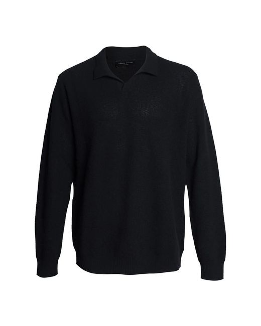 Roberto Collina Blue Polo Shirts for men