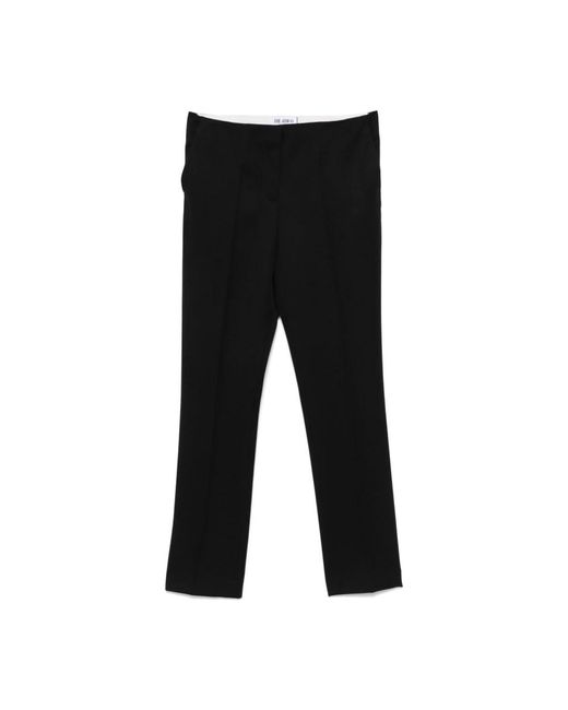 The Attico Zwarte Straight Leg Broek in het Black