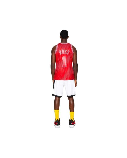 Mitchell & Ness Fitness ,Rood ,Rode Chicago Bulls Tanktop in het Red voor heren