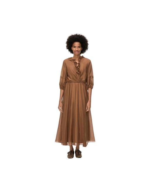 iBlues Brown Midi Dresses