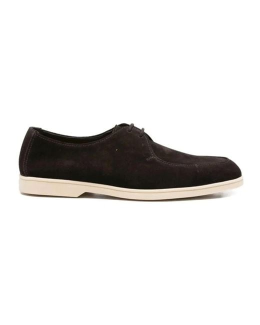 Doucal's Black Laced Shoes for men