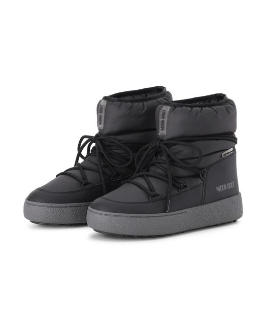 Moon Boot Black Nylon Ltrack Low Boot Hybrid