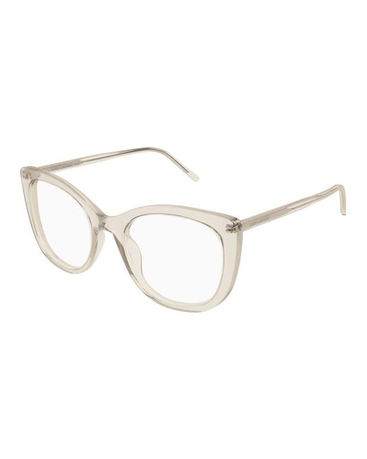 Glasses Saint Laurent de color Metallic
