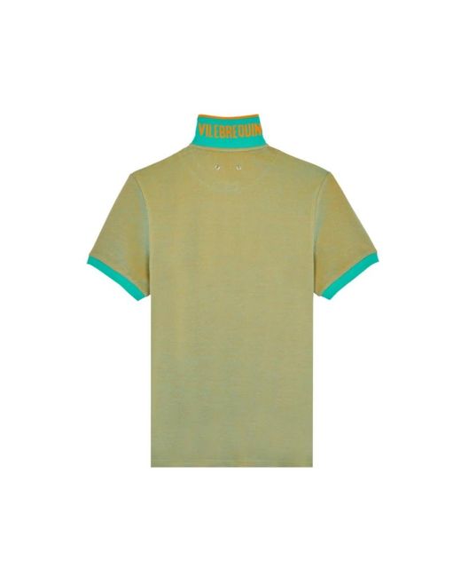 Vilebrequin Solid Polohemd Aus Baumwolle Mit Changierendem Effekt Für Herren in Green für Herren