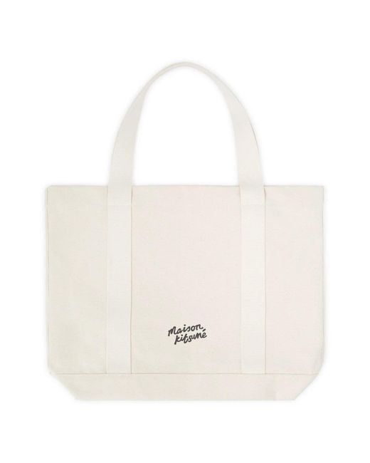Maison Kitsuné White Tote Bags for men