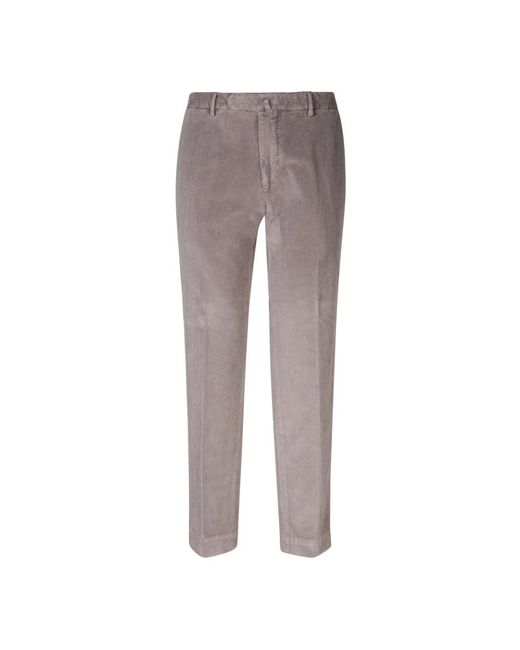 Dell'Oglio Gray Slim-Fit Trousers for men