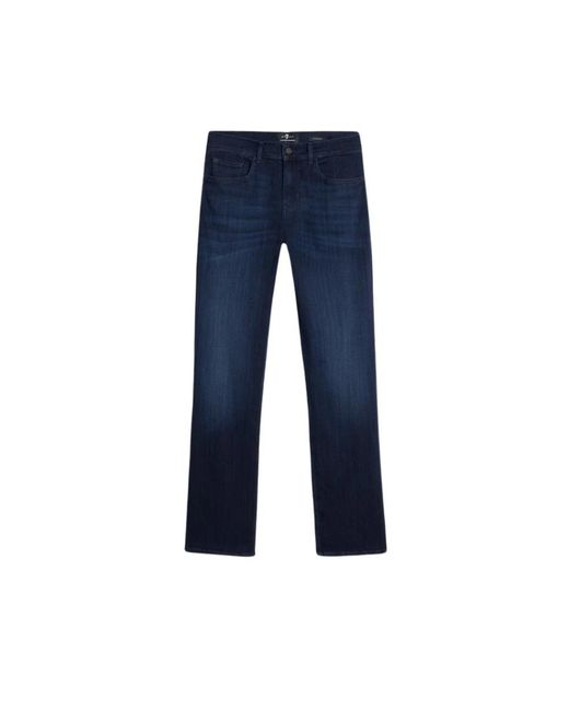 7 For All Mankind Blue Slim-Fit Jeans for men