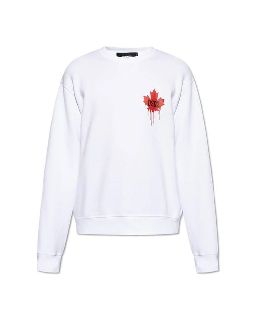 DSquared² Sweatshirt mit logo in White für Herren