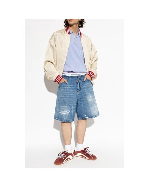 DSquared² Blue Denim Shorts for men