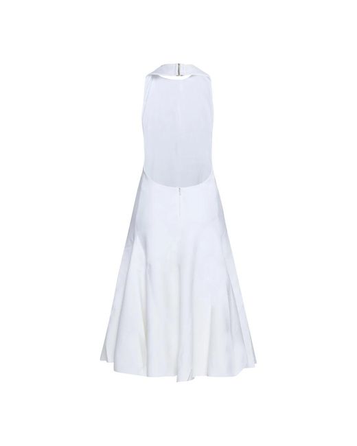 Jacquemus Kleedjes ,Wit ,Halter Neck Flared Jurk in het White