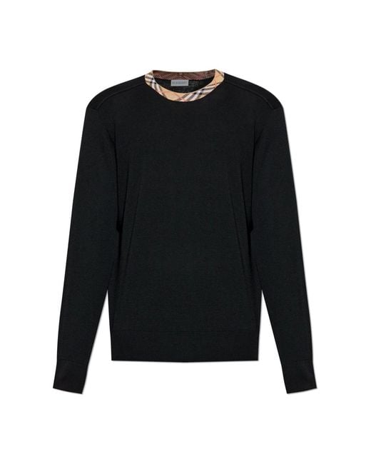 Burberry Round-Neck Knitwear in het Black voor heren