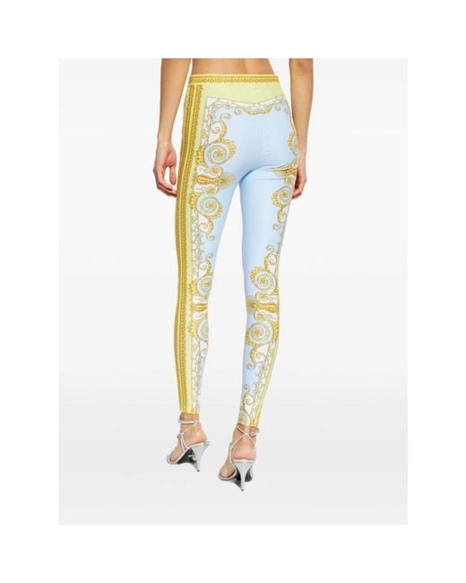 Versace Blue Leggings